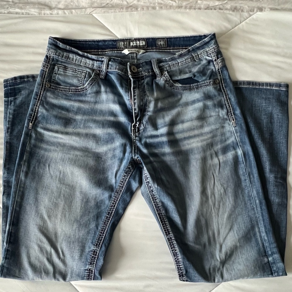Men’s BKE Tyler Boot Cut blue jeans 36x34
